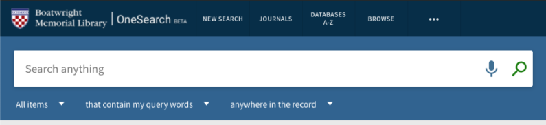 New Library Search Interface